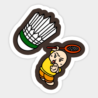 Aim for badminton smash Sticker